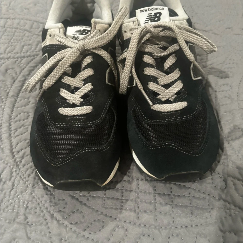 New Balance Black and Gray Retro Runner Sneakers - Picture 5 of 7